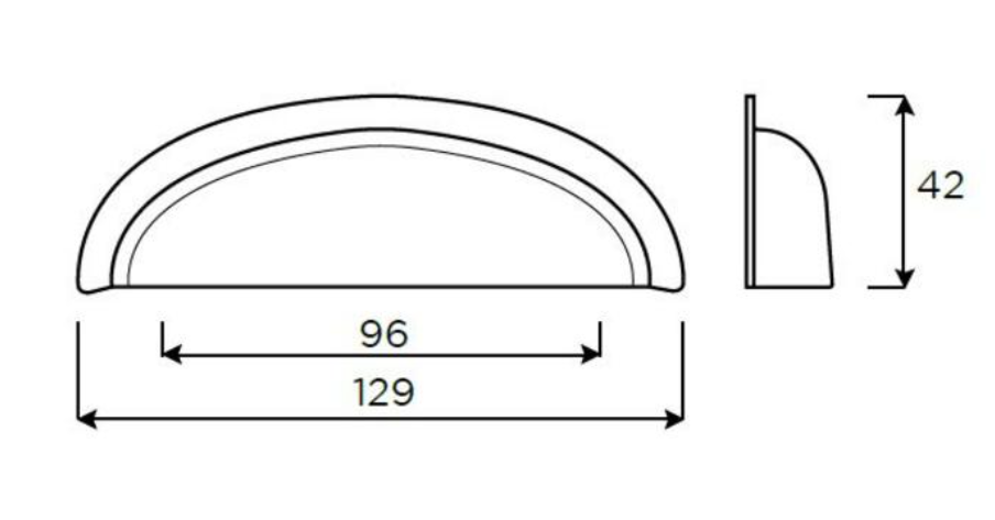The Malton Polished Chrome Cup Pull