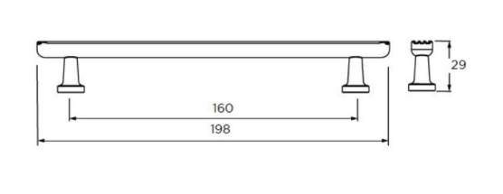 The Corbridge Aged Brass Bar Handle