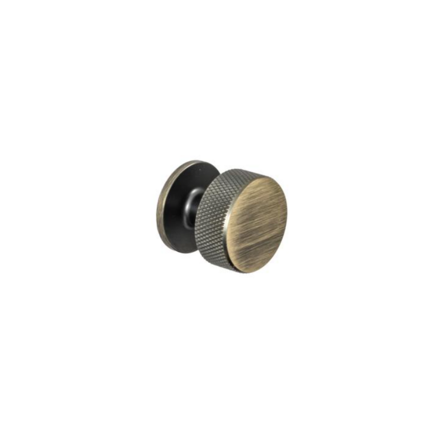 The Grafton Aged Brass Knurled Knob