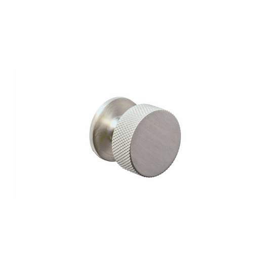 The Grafton Brushed Stainless Steel Knurled Knob